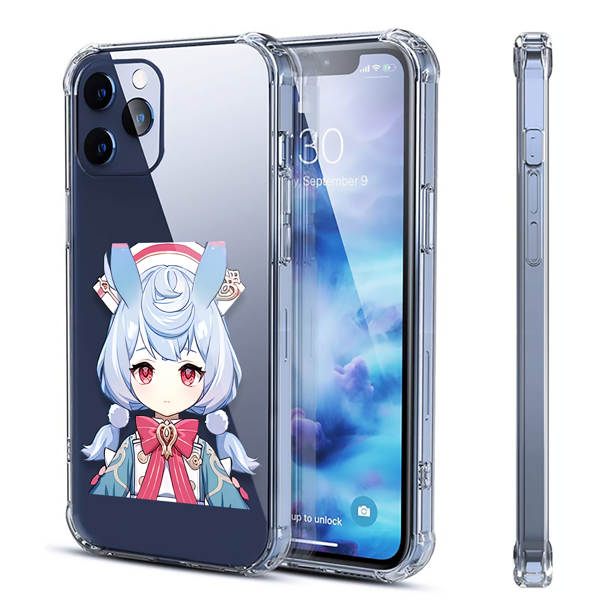 げんし神 シゲウィン genshin Shigewin 【iPhone 12シリーズ対応】透明スマホケース（クリアソフトケース）
